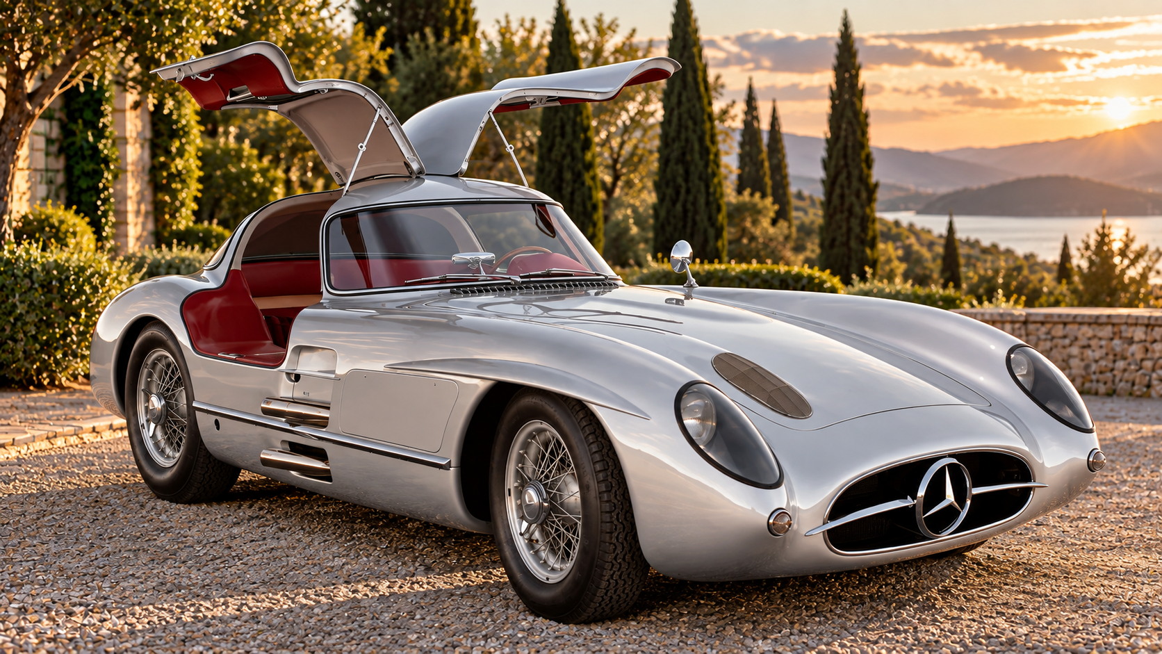 Mercedes-Benz 300 SL Gullwing in Silver-Grau Metallic — historic automotive colour reference