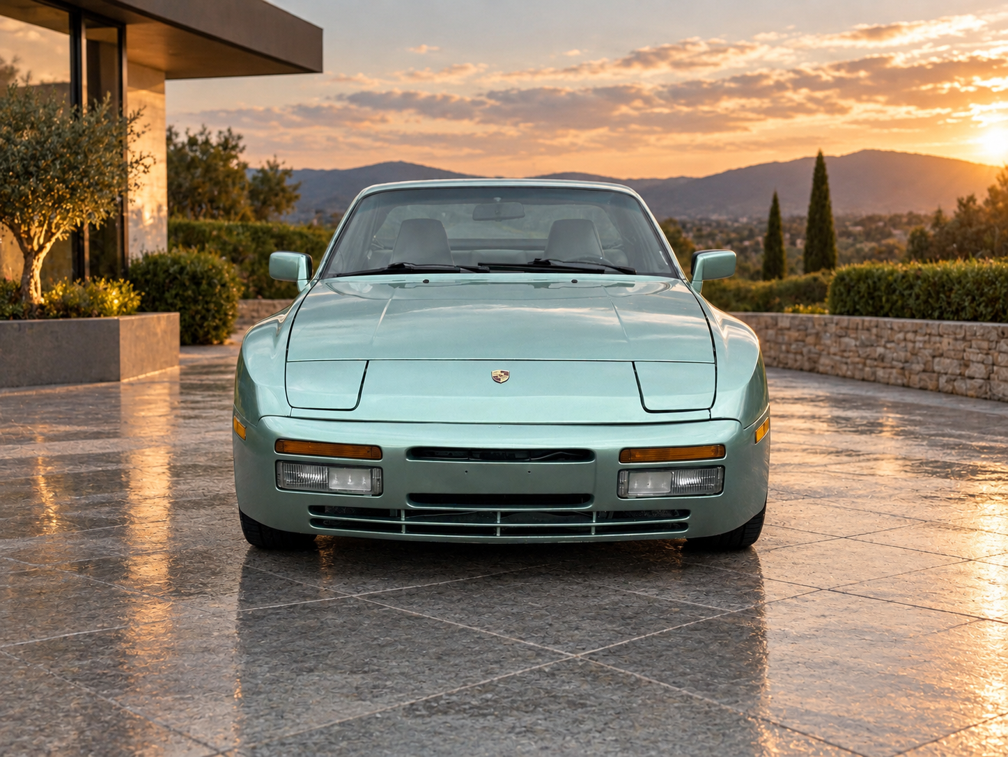 Porsche 944 in Kristallgrün Metallic LM6Y — historic automotive colour reference